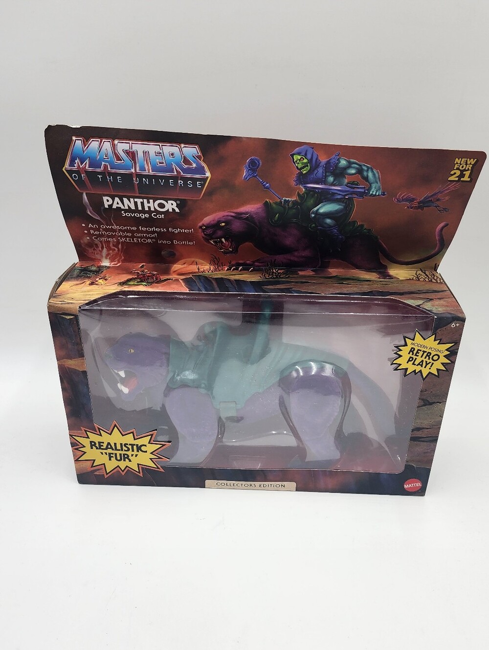 MOTU 2020 Origins PANTHOR Flocked FUR Masters of the Universe He-Man  